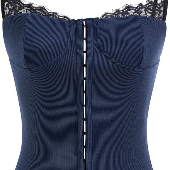 Stylish Women’s Fitted Lace Cami with Spaghetti Straps - Perfect for Nights Out - Picture 1 of 5